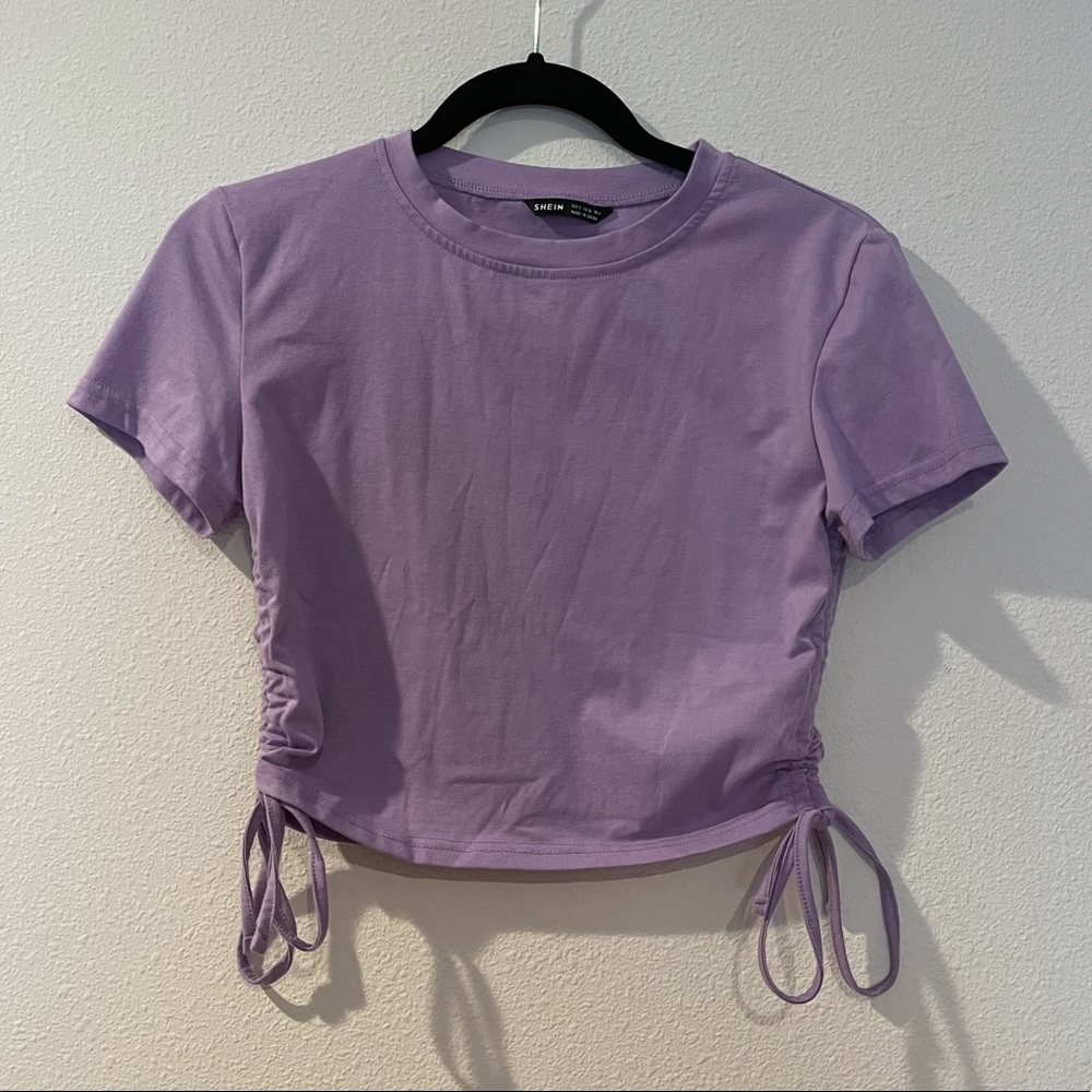 Purple top with ties
